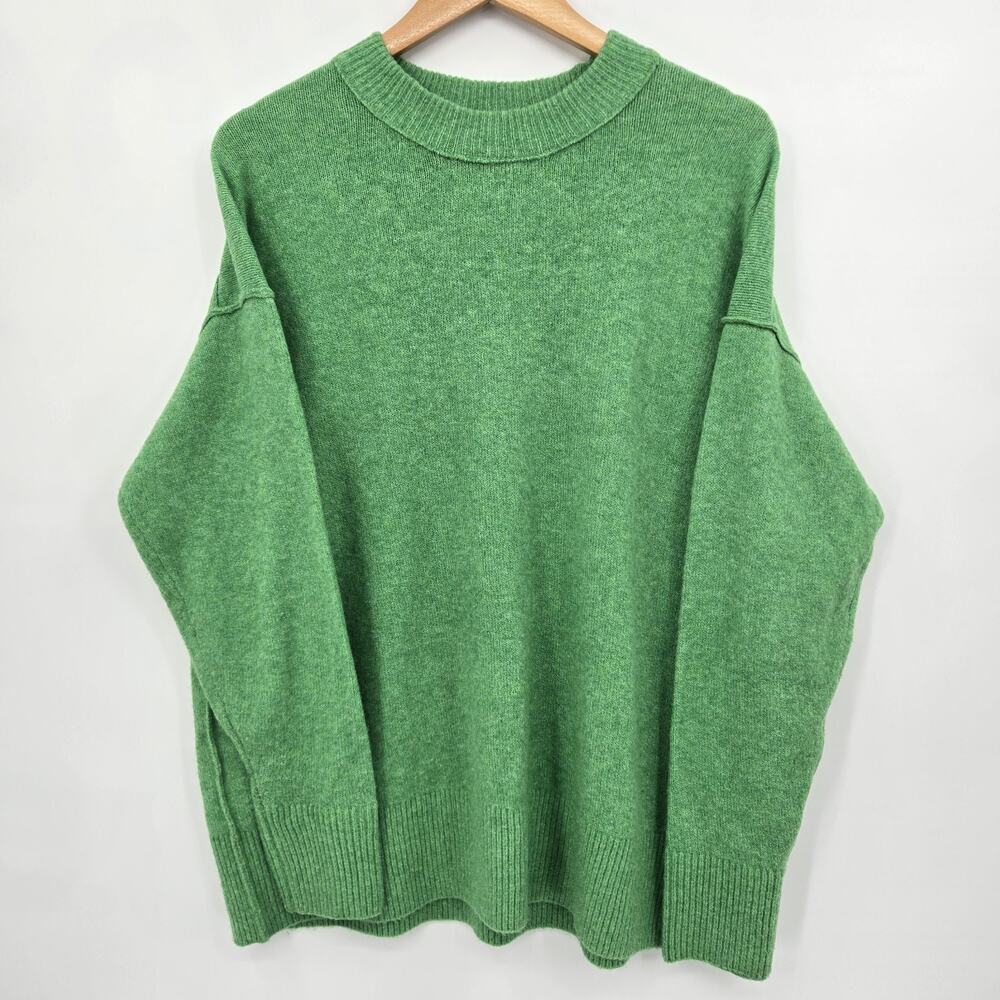 Aerie Crewneck Drop Shoulder Knit Sweater Oversized Slouchy Goblincore Size S